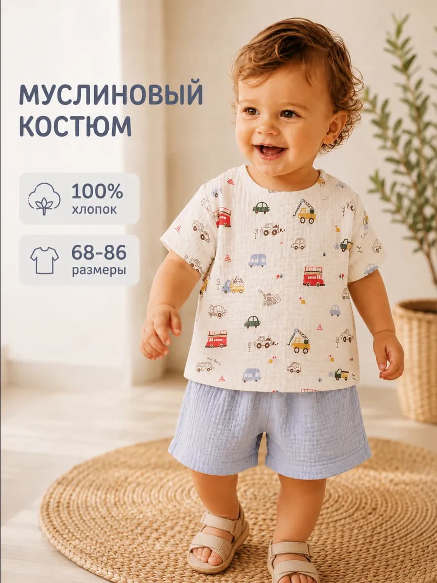 Костюм муслиновый детский * 92