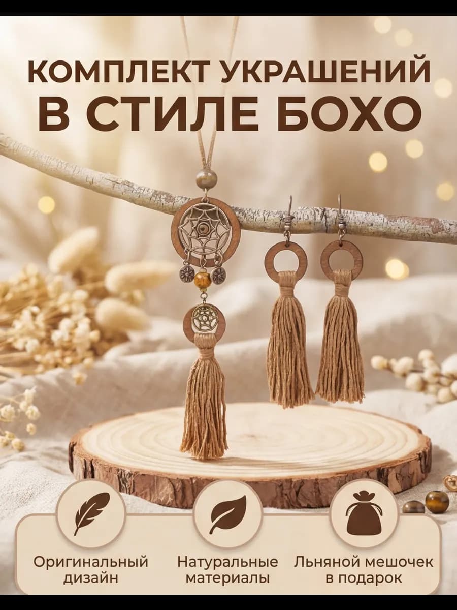 Комплект бижутерии в стиле бохо * A