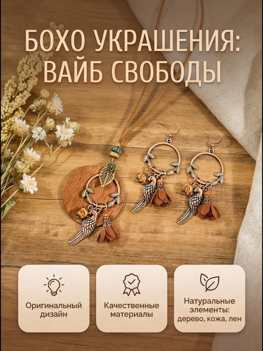 Комплект бижутерии в стиле бохо * A