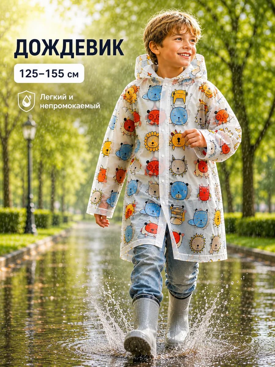 Дождевик детский * 120-155
