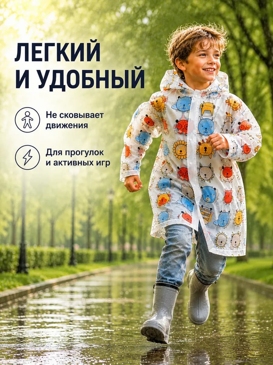 Дождевик детский * 120-155 2