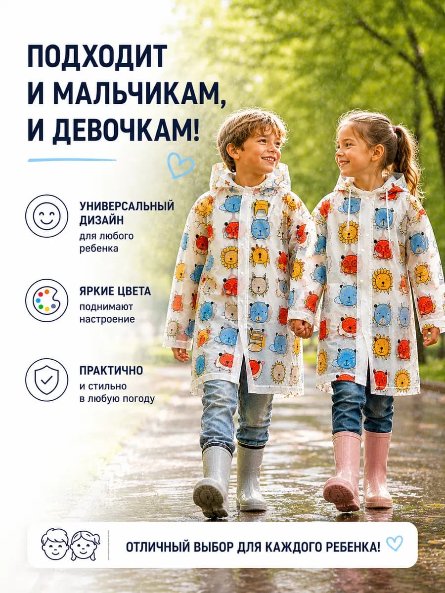 Дождевик детский * 120-155 3