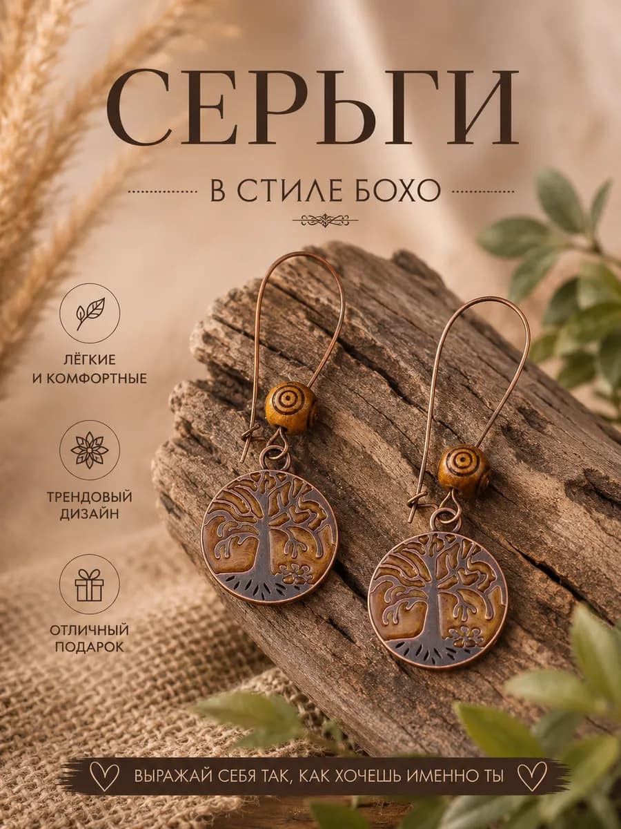 Серьги с стиле бохо