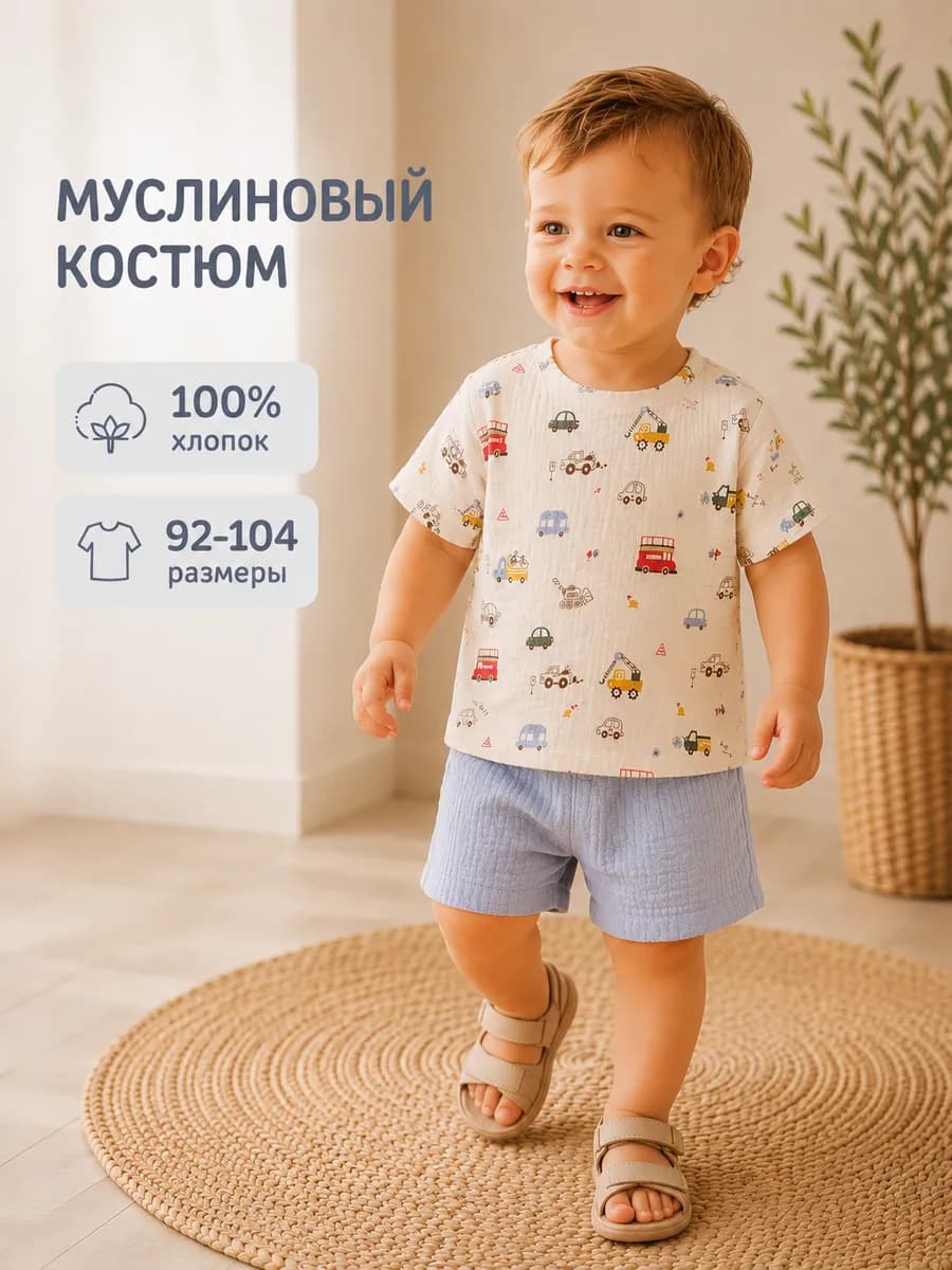 Костюм муслиновый детский * 92