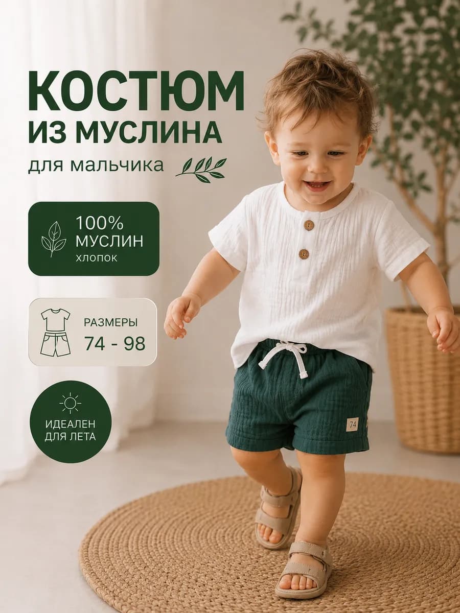 Костюм муслиновый детский * 98