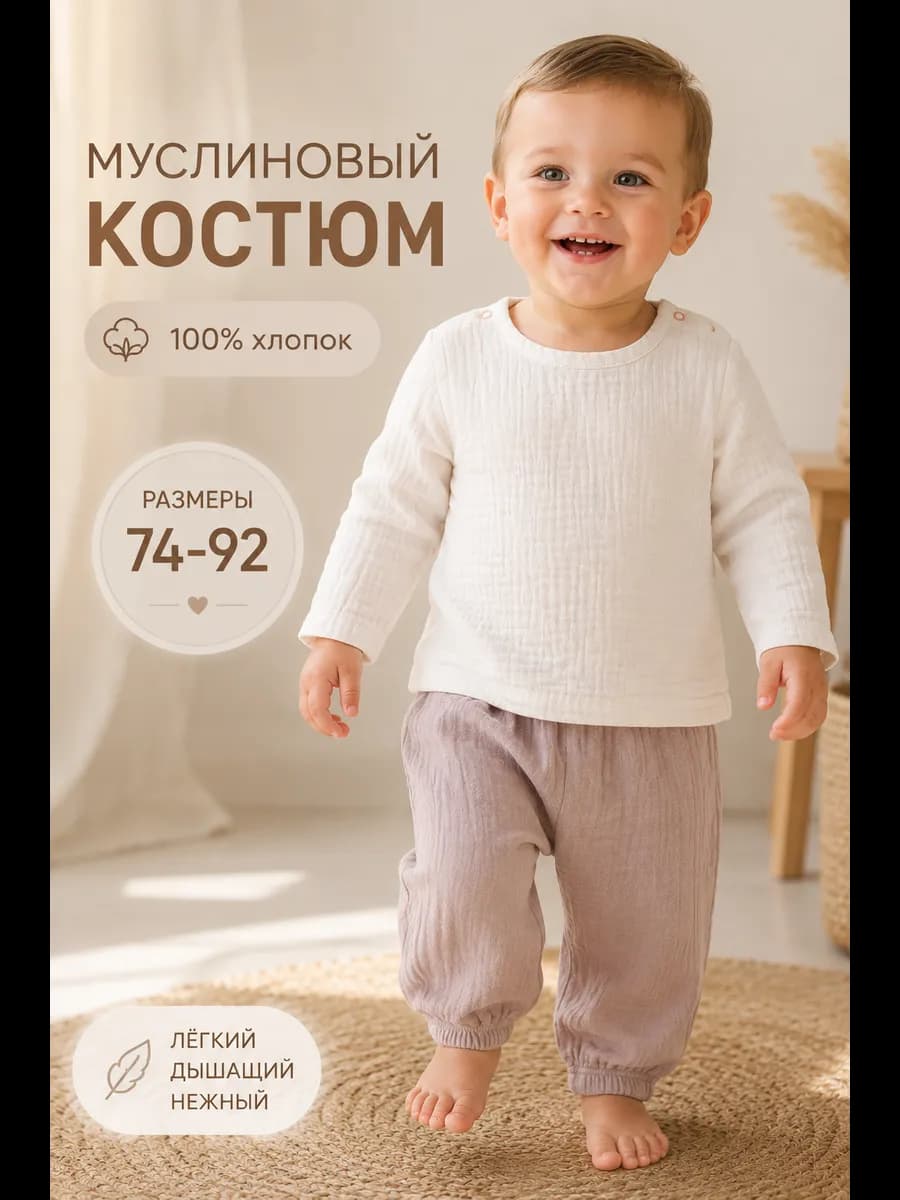 Костюм муслиновый детский * 86
