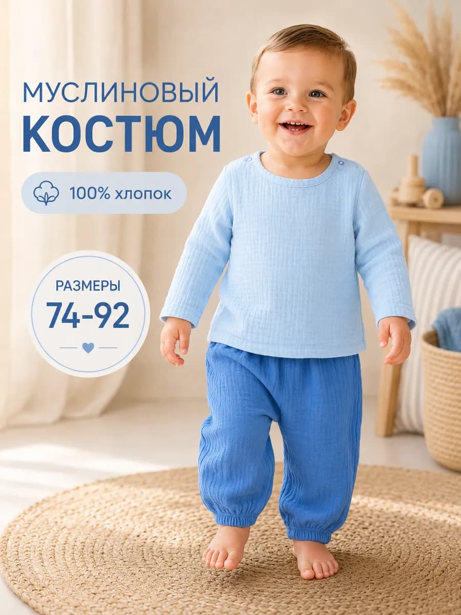 Костюм муслиновый детский * 92