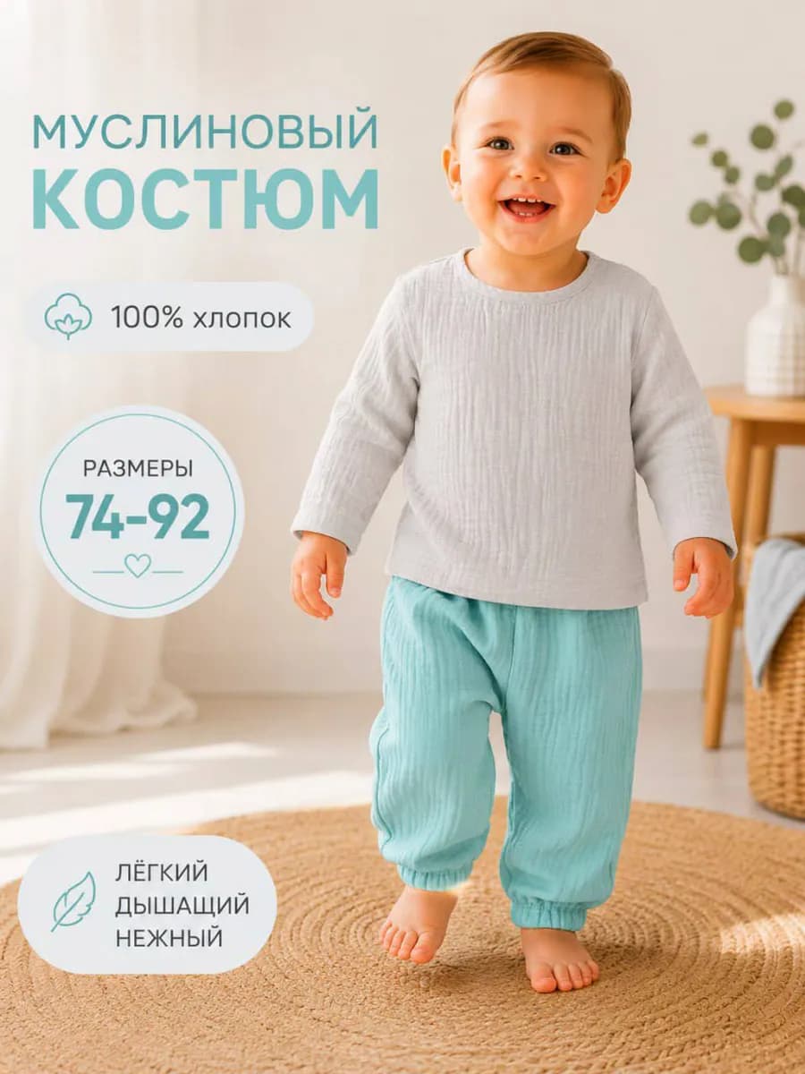 Костюм муслиновый детский * 92