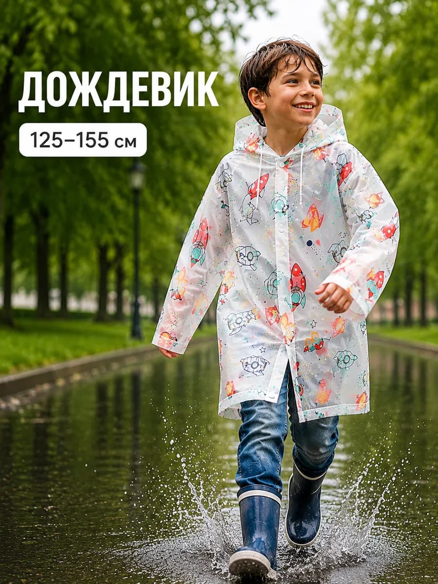 Дождевик детский * 120-155