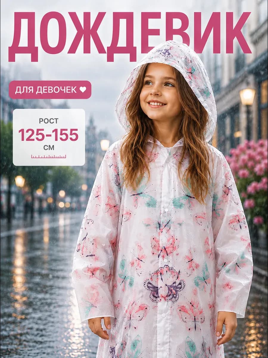 Дождевик детский * 120-155
