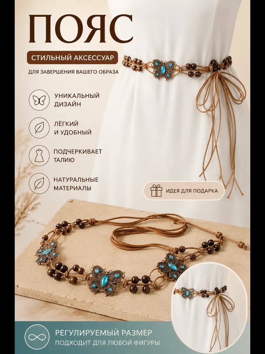 Пояс декоративный в стиле бохо * A