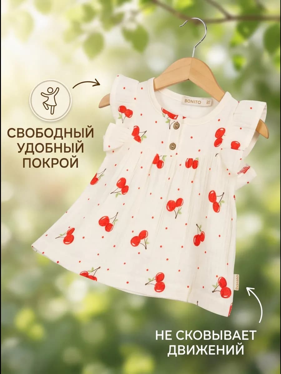 Платье муслиновое (маломерит) * 68 2