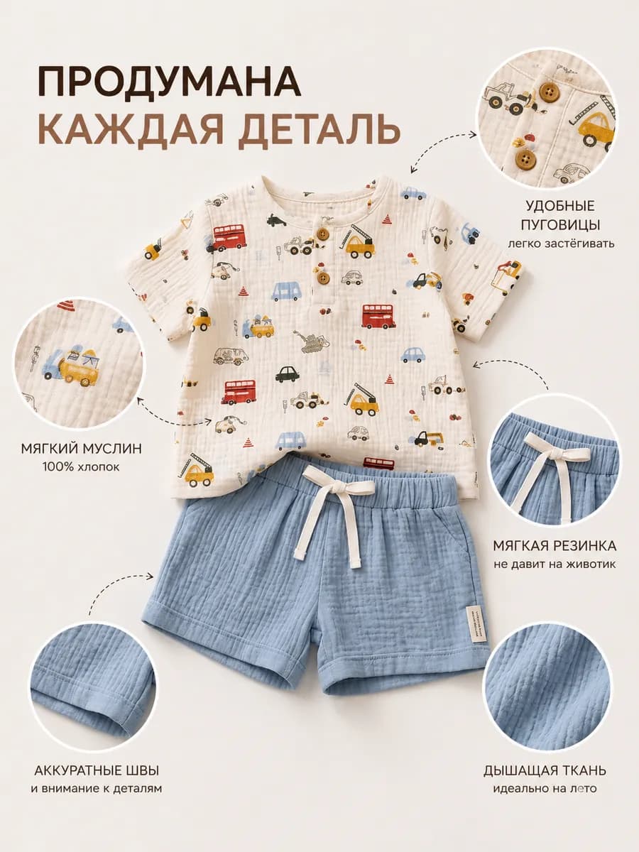 Костюм муслиновый детский * 98 2