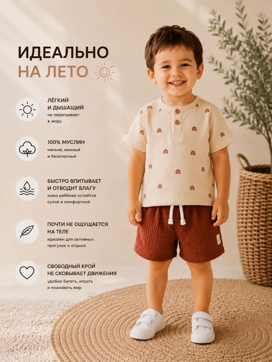 Костюм муслиновый детский * 74 3