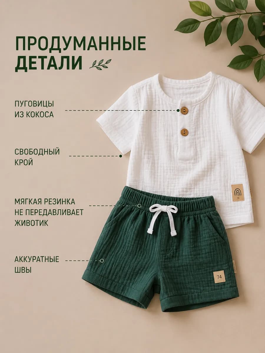 Костюм муслиновый детский * 80 3