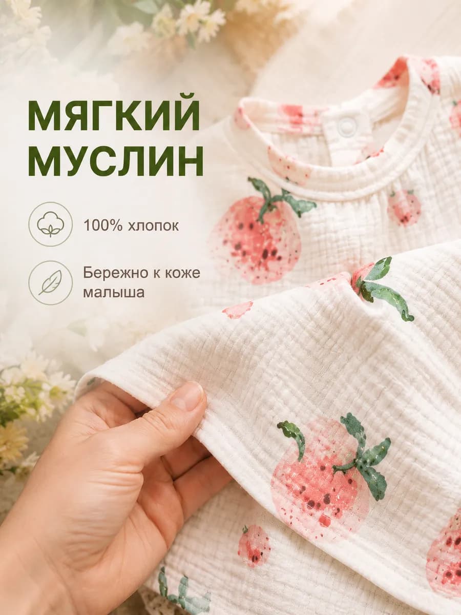 Костюм для девочки муслиновый * 68 2